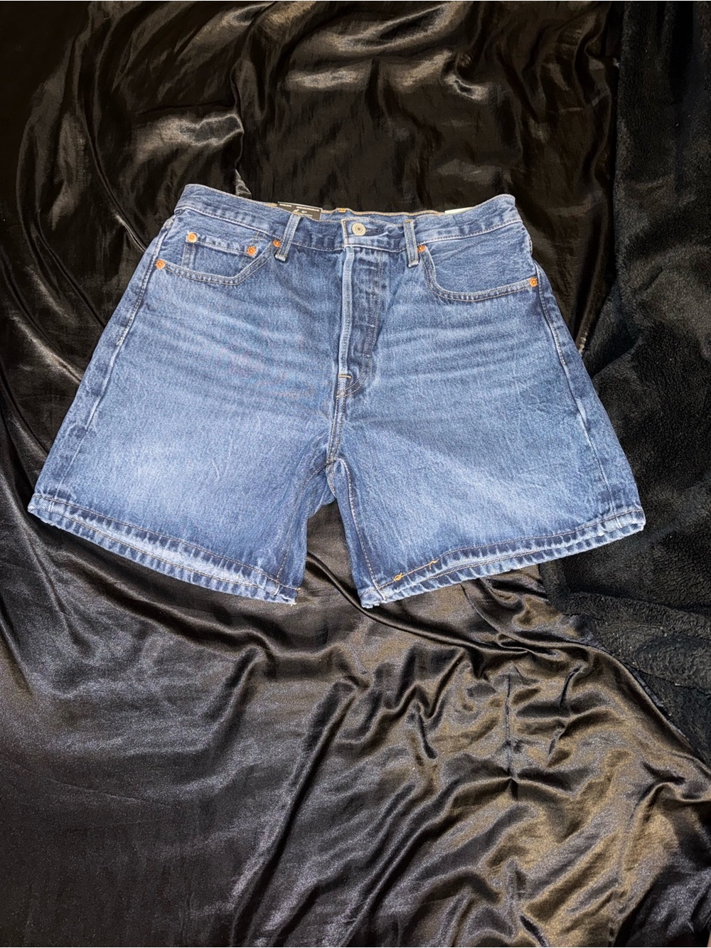 Levi's 501 Mid Blue Denim Shorts